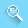 Team Building Word Magnifying Glass Royalty Free Stock Photo