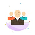 Team, Business, Ceo, Executive, Leader, Leadership, Person Abstract Flat Color Icon Template