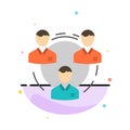 Team, Business, Communication, Hierarchy, People, Social, Structure Abstract Flat Color Icon Template Royalty Free Stock Photo