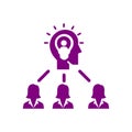 business team, creative team, lady team , group work , members, business creative team purple icon