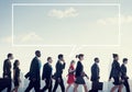 Team Business People Corporate Walking City Concept Royalty Free Stock Photo