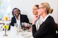Team of business people having lunch Royalty Free Stock Photo