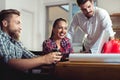 Team of business people having a meeting in the office Royalty Free Stock Photo