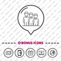 Team Business People icon thin line Bonus Icons Royalty Free Stock Photo