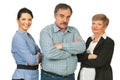 Team of business people in a row Royalty Free Stock Photo