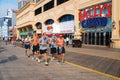 A team of cadets jog along the Boardwalk, Atlantic City
