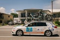 Lead car, Tour Down Under, Port Willunga section Royalty Free Stock Photo