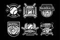 Team championship badge logo emblem set template collection black and white