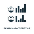 Team Characteristics icon. Monochrome style design from management icon collection. UI. Pixel perfect simple pictogram team charac