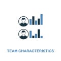 Team Characteristics icon. Two colors premium design from management icons collection. Pixel perfect simple pictogram team