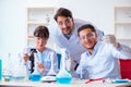 The team of chemists working in the lab Royalty Free Stock Photo