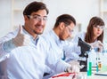 Team of chemists working in the lab Royalty Free Stock Photo