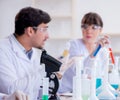 Team of chemists working in the lab Royalty Free Stock Photo