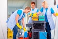 Team of cleaning ladies working Royalty Free Stock Photo