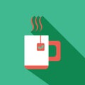 Team and coffee cup icon. Flat Vector illustration Royalty Free Stock Photo