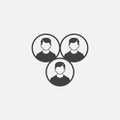 Team Cohesion glyph icon. Monochrome style design simple element. Black color team cohesion icon for web and mobile. Project