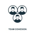 Team Cohesion icon. Monochrome style icon design from project management icon collection. UI. Illustration of team cohesion icon.