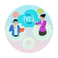 Team Collaboration with Cloud-Based Unified Communication Tools Royalty Free Stock Photo