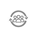 Team Collaboration Cycle Icon - User Group Process Loop Vector Royalty Free Stock Photo