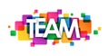 TEAM colorful overlapping squares banner Royalty Free Stock Photo