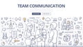 Team Communication Doodle Concept Royalty Free Stock Photo