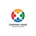 Team, Community, Group Logo Design Template. People Icon Royalty Free Stock Photo