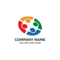 Team, Community, Group Logo Design Template. People Icon Royalty Free Stock Photo