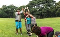 Team competing in tug of war Royalty Free Stock Photo