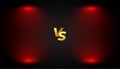 team conflict versus vs banner with red light effect Royalty Free Stock Photo