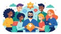 A team consisting of both introverted and extroverted individuals utilizing the diverse ways in which they approach