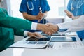 Team Doctors nurses union coordinate hands Teamwork Concept in hospital for success and trust in the team Royalty Free Stock Photo