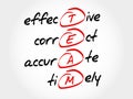 TEAM - Effective, Correct, Accurate, Timely Royalty Free Stock Photo