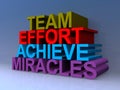 Team effort achieve miracles