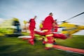 Team of emergency medical service in blurred motion Royalty Free Stock Photo