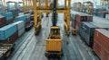 A team of engineers conducting stress tests on different container securing systems pushing it to its limits to ensure Royalty Free Stock Photo