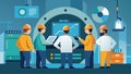 A team of engineers monitor the progress of the tunnel boring machine constantly analyzing data and making adjustments