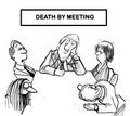 Death by meeting Royalty Free Stock Photo