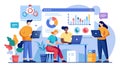 They are focused on analyzing complex datasets Royalty Free Stock Photo