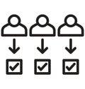 Team faculty, power line isolated vector icon can be easily modified and edit