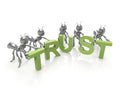 Team forming Trust word Royalty Free Stock Photo