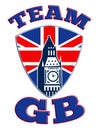 Team GB Big Ben tower clock Great Britain Flag