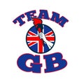 Team GB Hand Holding Torch Great Britain Flag Royalty Free Stock Photo