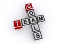 team goals word block on white