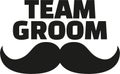 Team Groom with mustache