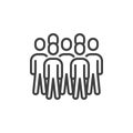 Team group staff line icon