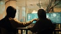 Team of hackers using trojan virus to exploit computer server Royalty Free Stock Photo