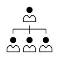 Team hierarchy Glyph Style vector icon which can easily modify or edit Royalty Free Stock Photo