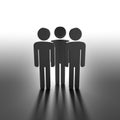 Team of Human Figures Standing Before the Big Changes Royalty Free Stock Photo