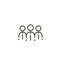 Team icon. Vector design illustration representing teamwork, business, crowd of people, followers. Social media web graphic in