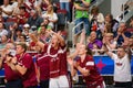 Team Latvia cheers up their team